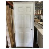 26" LH 6-Panel Wood Grain MDF Interior Door