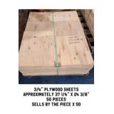 3/4" Plywood Sheets x50