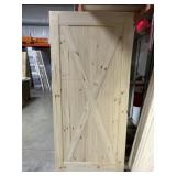 38" Knotty Pine X Style Barn Door