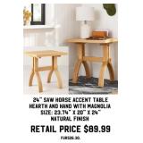 24" Saw Horse Accent Table,