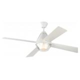 52" Monte Carlo LED Ceiling Fan in White