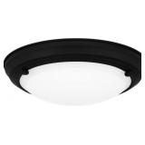 Ashley 1-Bulb LED Flush Mount in Black