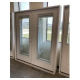 6/0 x 6/8 LH Fiberglass French Door W/ Blinds