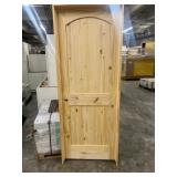 28" RH 2-Panel Arch Top Knotty Pine Interior Door