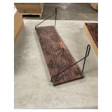 Lichtenburg Burnt Brown Stained Wooden Shelf