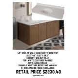 49" Kohler Wall Hung Vanity w/ Top