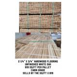 2-1/4" Unfin White Oak Cabin Grade Hardwood x819sf