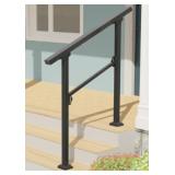 2-3 Step Wrought Iron Railing in Black x2 Boxes