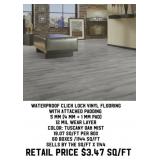 Waterproof Click Lock Vinyl Flooring w/Pad x1144SF