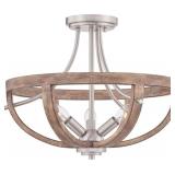 Ashley 3-Bulb Semi-Flush Mount in Nickel x 2