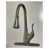 Brushed Nickel Single Handle Kitchen Faucet