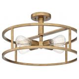 Ashley 4-Bulb Semi-Flush in Brass