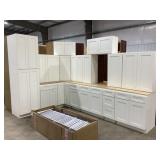 15 Pc Silvercreek White Shaker Kitchen 36"