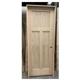 36" LH 3-Panel Oak Interior Door