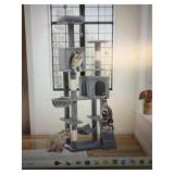 Wooden Cat Tree Tower 48" with Scratching Post