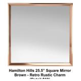 Hamilton Hills 25.5" Square Frame Mirror x2