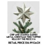 Metal Christmas Tree Topper x6