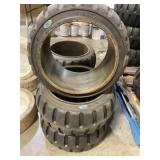 18" x 8" x 12 1/8" Solid Rubber Forklift Tires x5