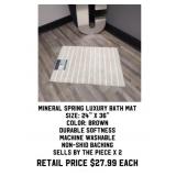 Mineral Spring Luxury Bath Mat x2