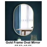 24" x 36" Gold Frame Oval Mirror