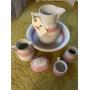 VANITY SET-wash bowl & pitcher-shaving mug