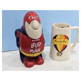 1987 ABOVE THE REST BEER MUG & BUD MAN