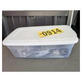 PLASTIC TOTE WITH DOOR HINGES