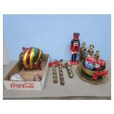 LARGE PLASTIC ORNAMENT/SLEIGH BELLS//WOOD SOLDIER