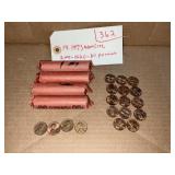 15 1973 NON CIRC PENNIES, 4 ROLLS 1960-80 PENNIES