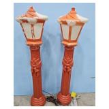 EARLY BLOW MOLD PAIR OF STREET LAMPS