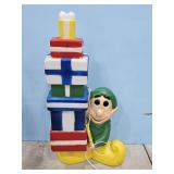 BLOW MOLD ELF & PACKAGES-APPROX. 34 INCHES TALL