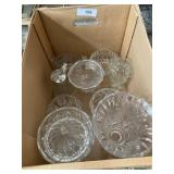 cut glass vases covered dishes syrup bottle