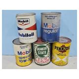 OLD NEW STOCK OF MOTOR OIL-CARBOARD & TIN CANS