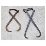 2 PAIR OF ICE Block TONGS