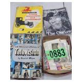 ROLLING STONES MAGAZINE & TV BOOK, OLD AUTO;S &