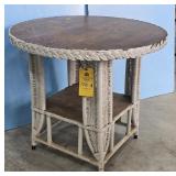 ROUND WICKER TABLE