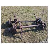 PAIR OF 6 LUG TRAILER AXELS WITH SPRINGS-BOTH