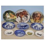 HAND PAINTED HORSE PLATES OF DIFFERENT HORSES