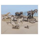 PEWTER HORSE FIGURINES