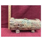 Weller Pottery woodcraft log form planter,