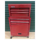 STACKON RED METAL ROLLAWAY TOOL BOX, DETACHABLE,