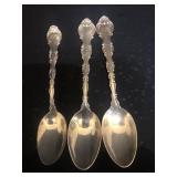 3 Gorham Strasbourg 1897 tea spoons