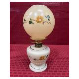 Miniature Oil Lamp with hand painted Floral Gone