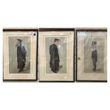 3 Framed Vanity Fair Prints: Winchester