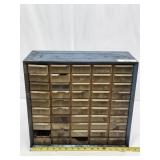 Large Blue Parts Drawer Cabinet - Missing Drawers