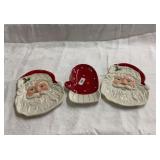 (3) Christmas Serving Trays