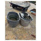 (3) Rubbermaid Water Troughs