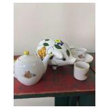 Piggy Bank and Rabbit Tea Set