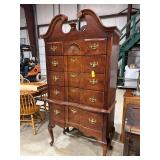 Cherry Traditional Style Highboy Chest