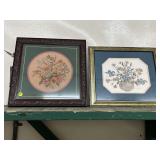 (2) Framed Florals